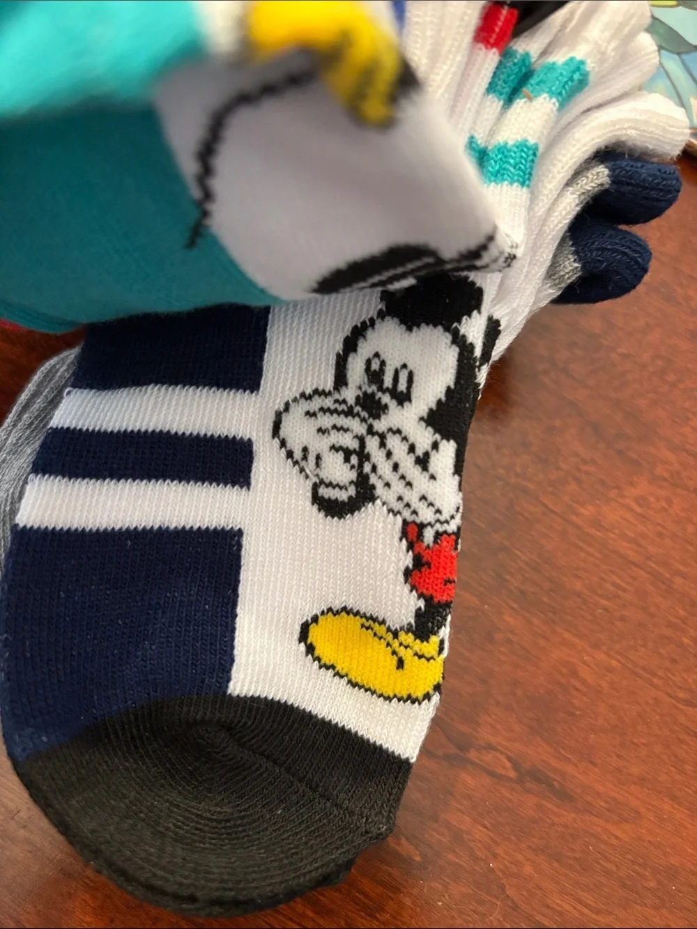 NWT Planet Sox Disney Mickey Mouse Little Boys’ Crew Socks Multicolor 6 Pack